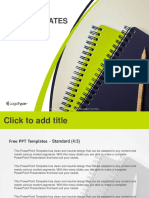 Pencil and Note Books PowerPoint Templates Standard