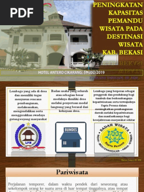 Peningkatan Kapasitas Pemandu Wisata Pada Destinasi Wisata