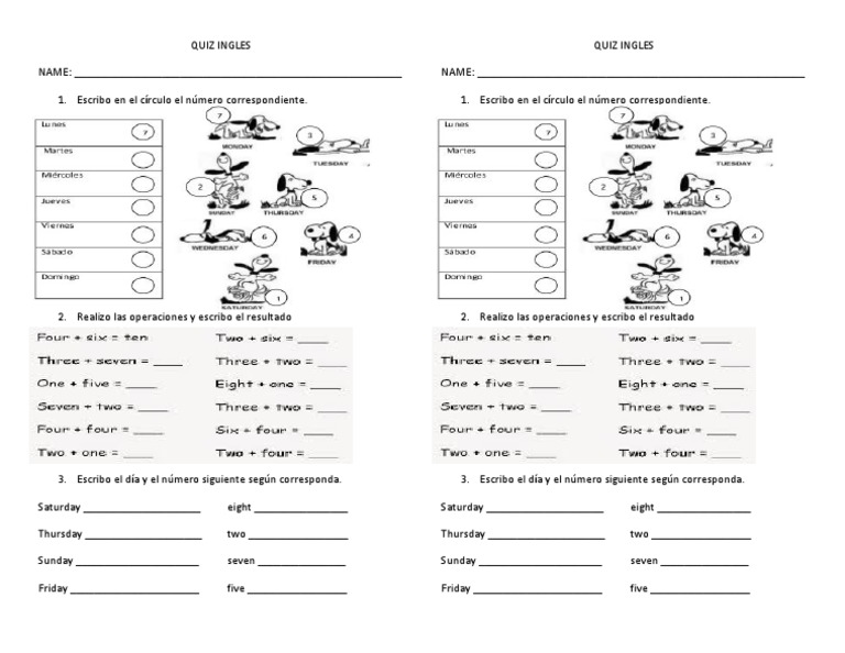 quiz de ingles facil