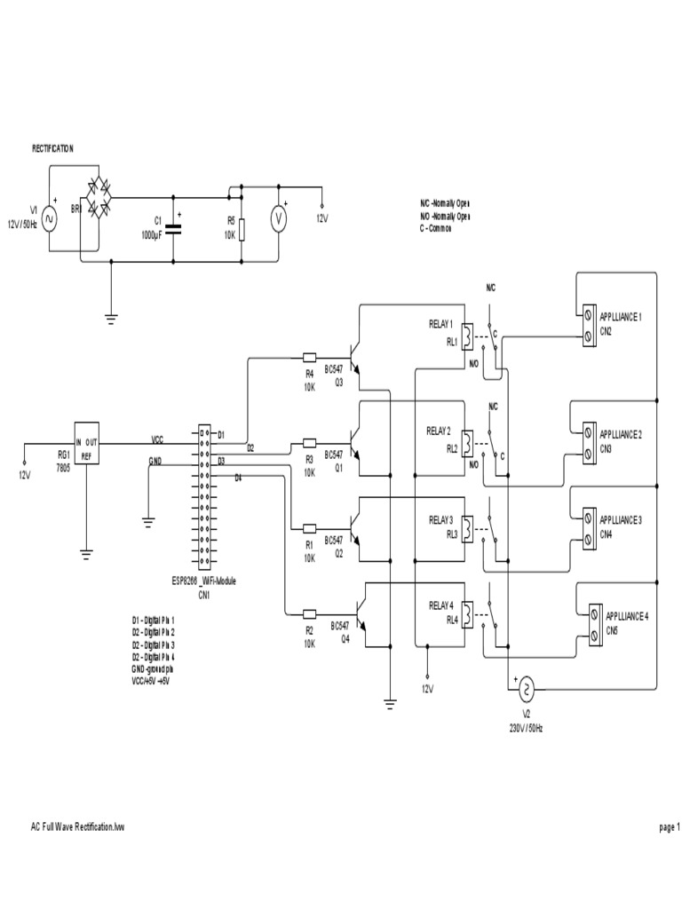 Rectification AC Full Wave Rectification LVW PDF Electronic Circuits Electrical Circuits