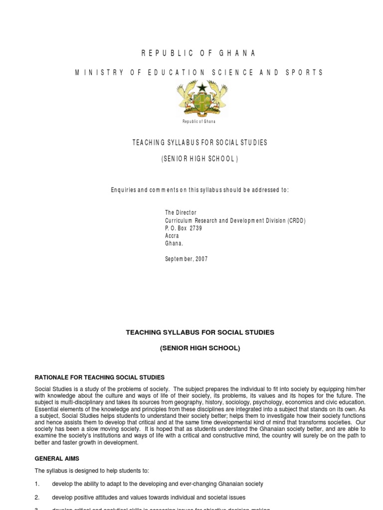 Social Studies Shs 1 4 Pdf Download Free Pdf Educational