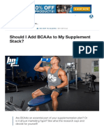 Branched Chain Amino Acids (BCAA) - Hype or Help