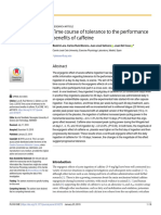 Time Course of Tolerance To The Performance Benefits of Caffeine