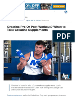 Should You Take Creatine Pre or Post Workout