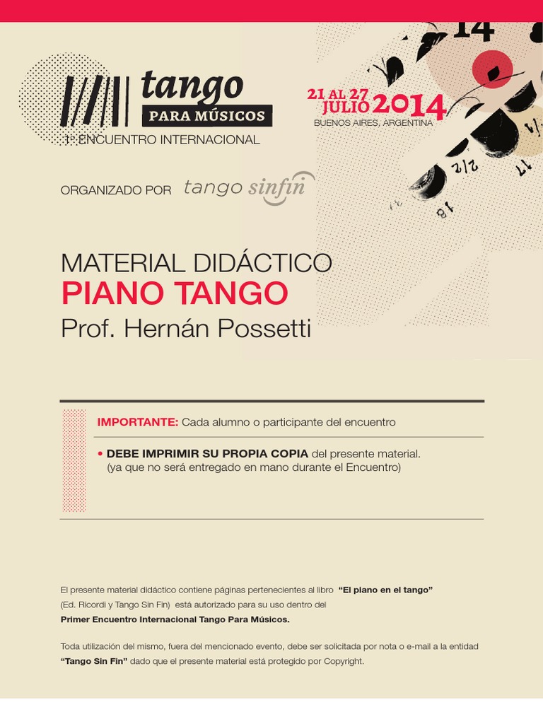 Piano Tango | PDF | Musica Tango | Teoría musical