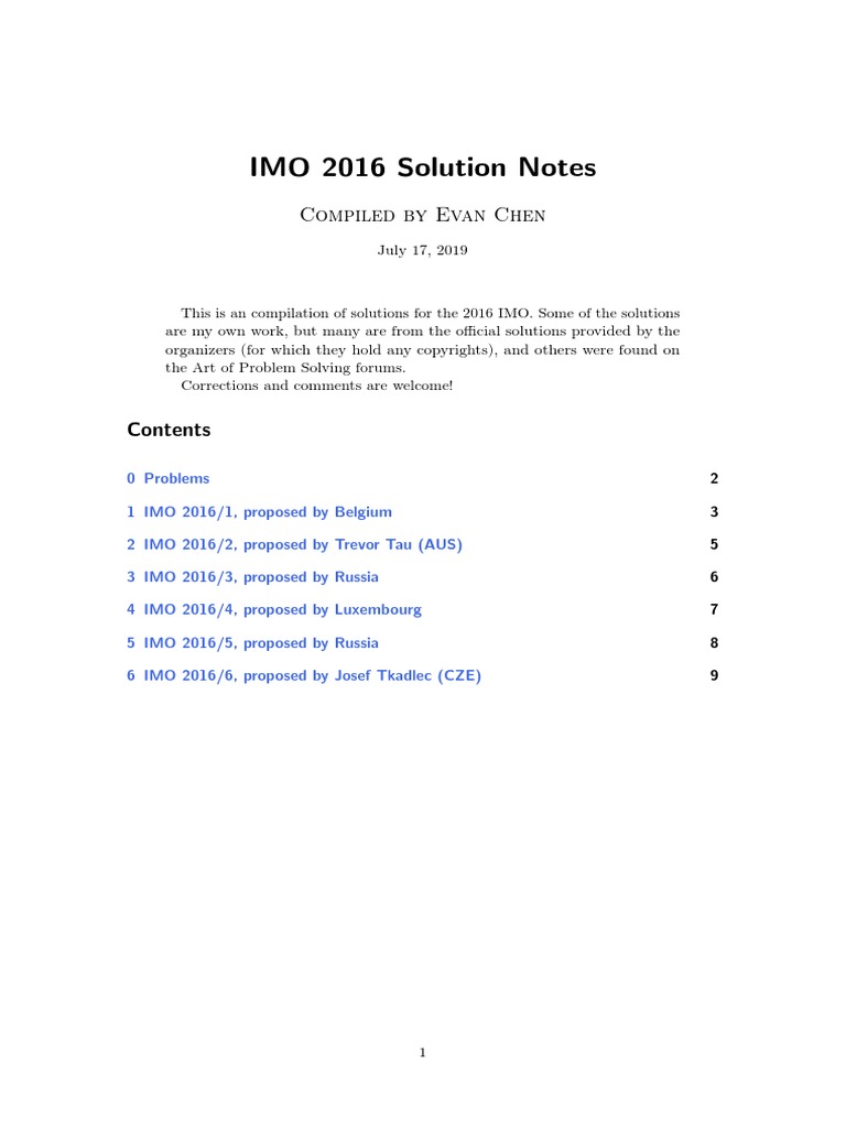 Solution IMO 2016 PDF Area Prime Number