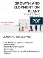 Growth and Development On Plant: Science 8 Grade Semester 1