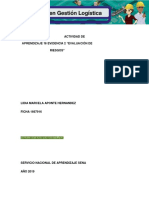 Evaluación de riesgos laborales en área de despacho y recibo