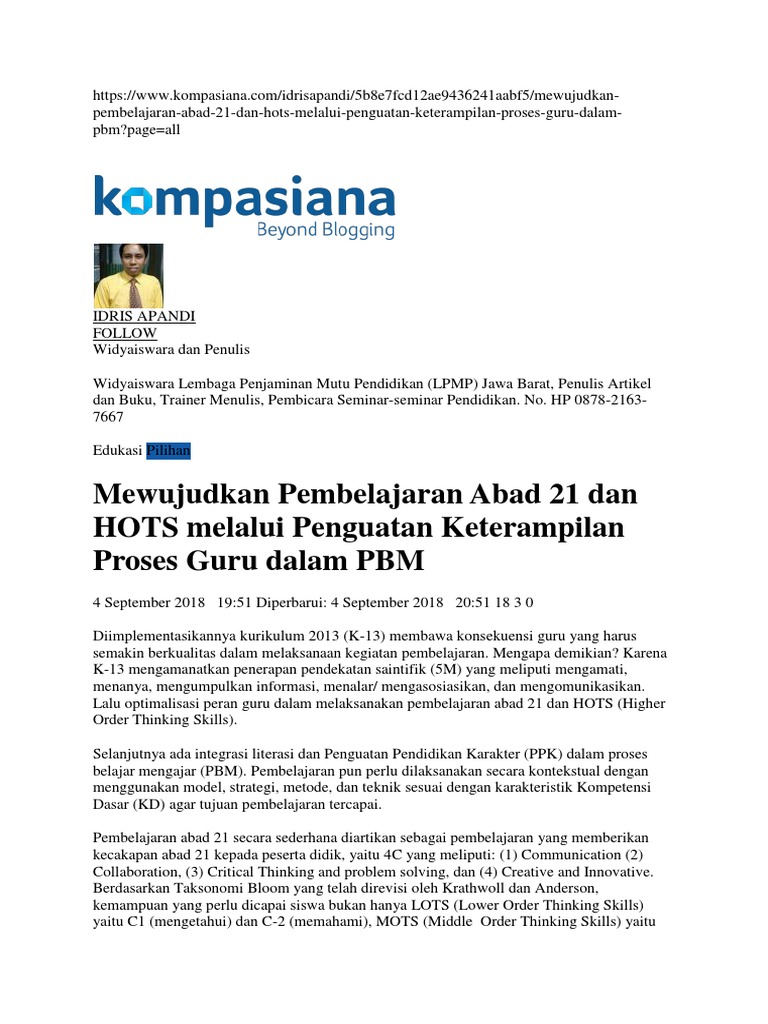Pembelajaran Abad 21 Pdf