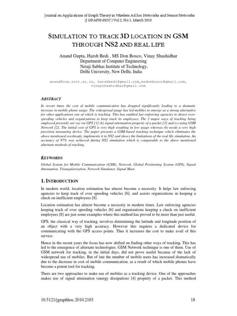 GSM-Based Mobile Tracking Algorithm | PDF | Computer Network | Mobile ...