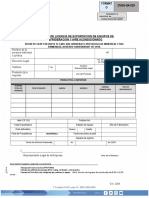 Solicitud de Licencia de Exportacion de Equipos de