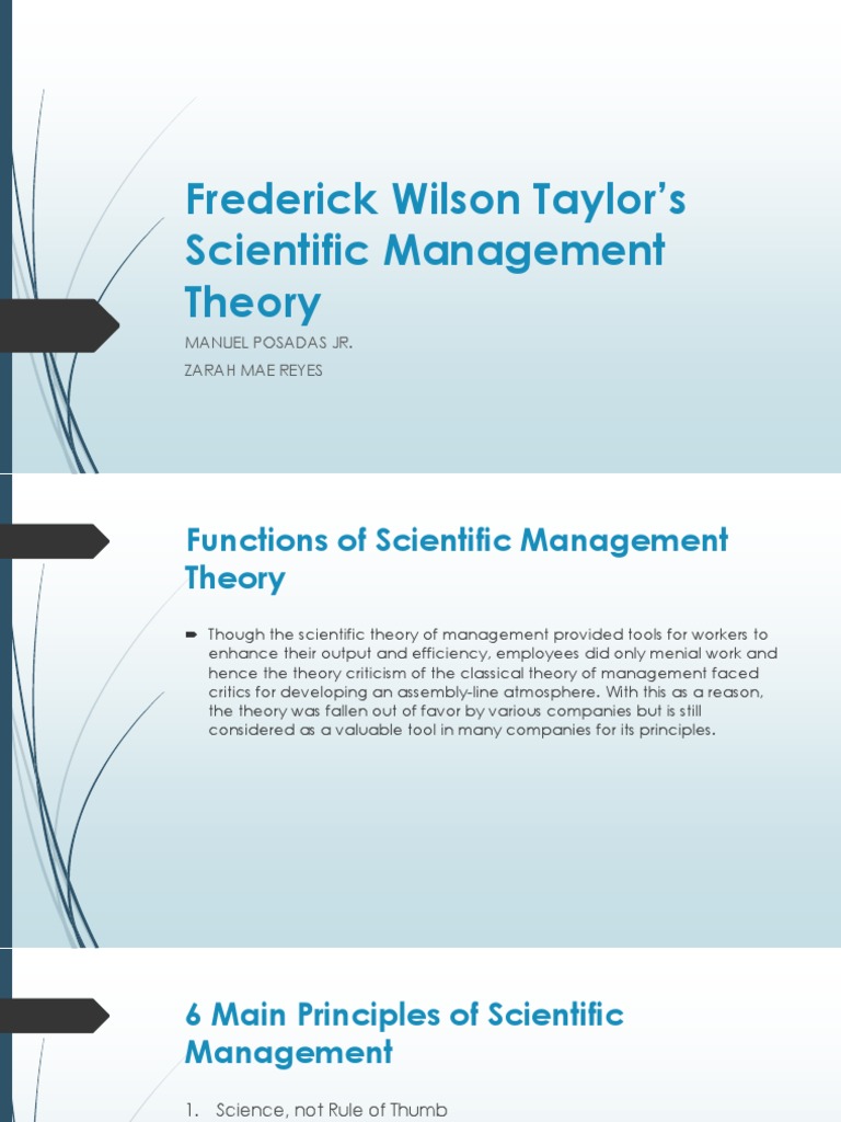 Critique of Taylor's Scientific Management | PDF