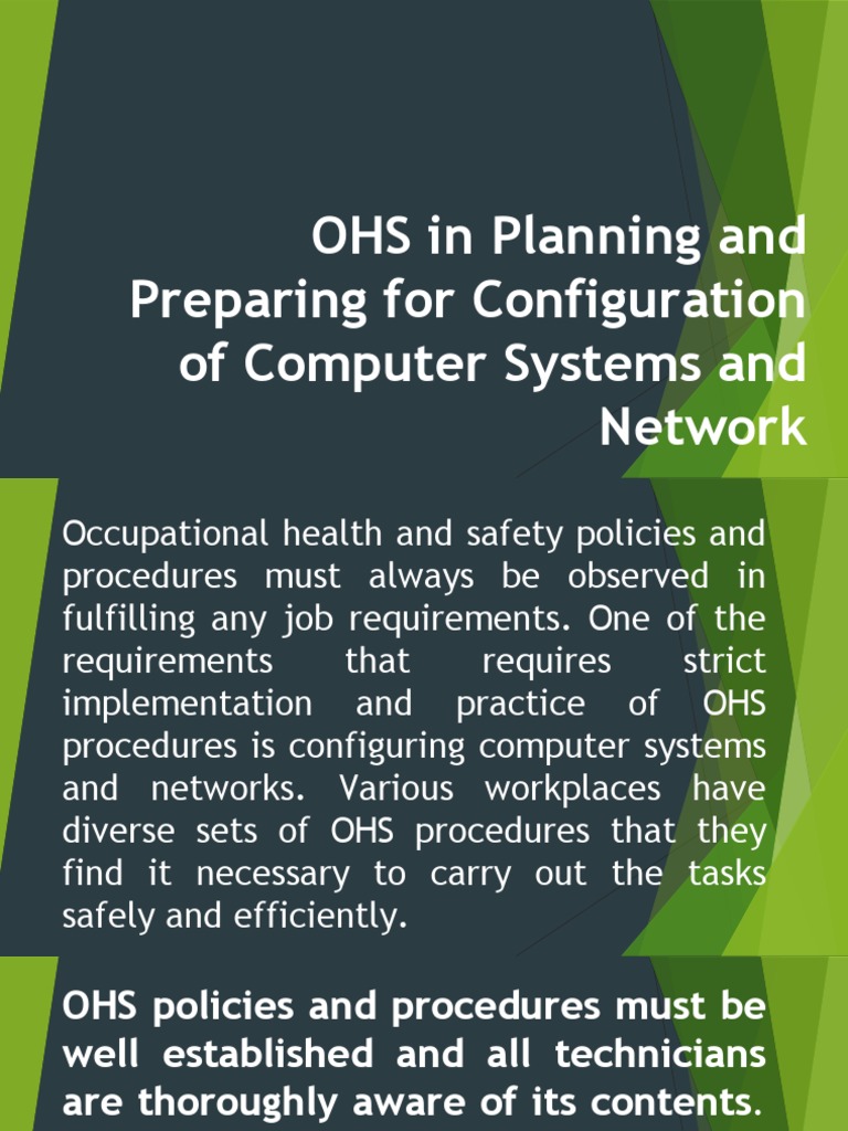 OHS Guidelines for Computer Configuration | PDF | Occupational Safety ...