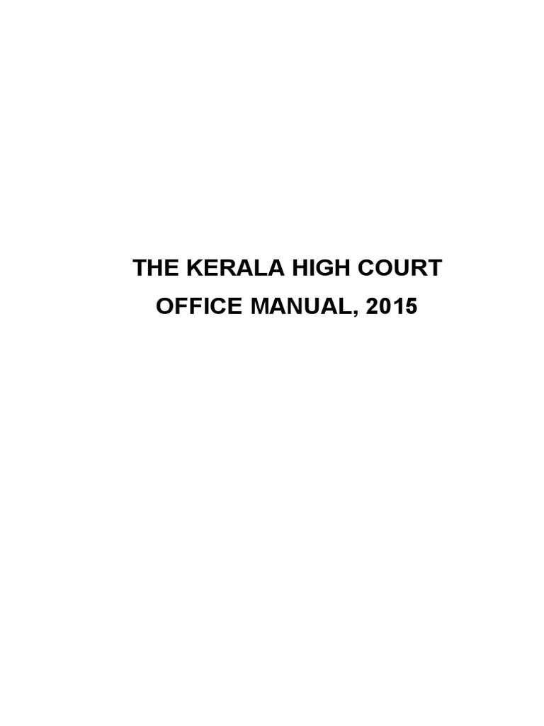 Kerala High Court Calendar 2025 Pdf 