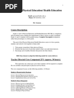 Grade 11 Physical Education/ Health Education: Course Description