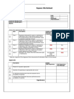 Bypass Worksheet: Check The Appropriate Box