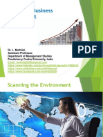 Analysis of Business Environment Scanning and Changes