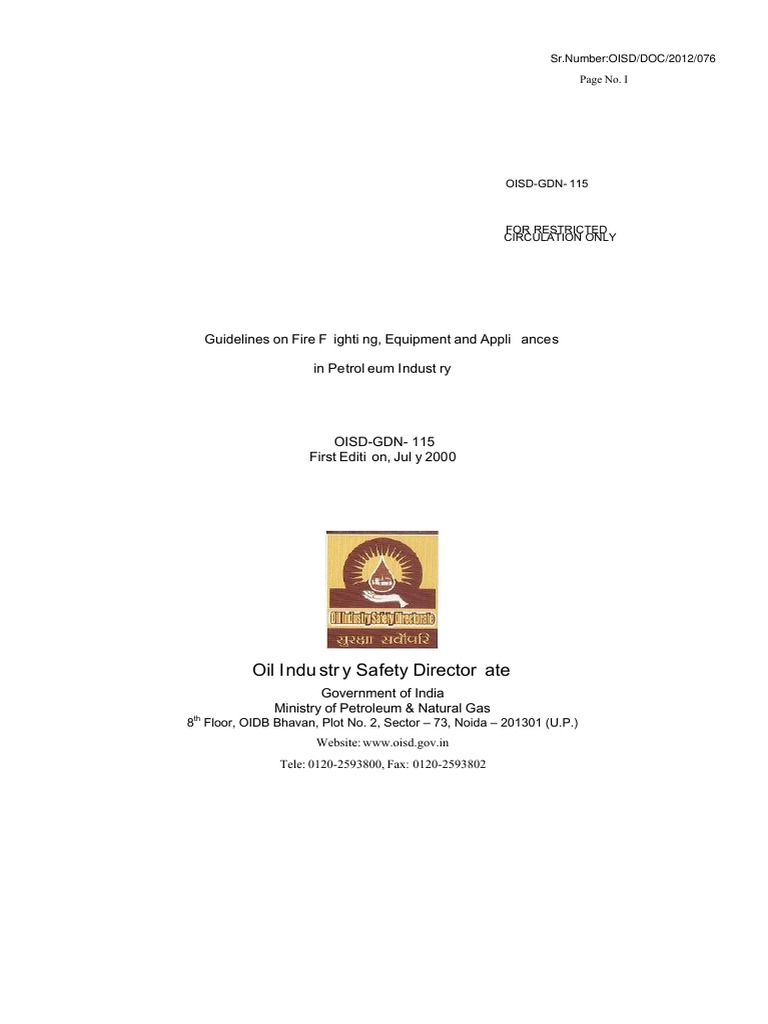 Oisd GDN 115 PDF | PDF | Pump | Valve
