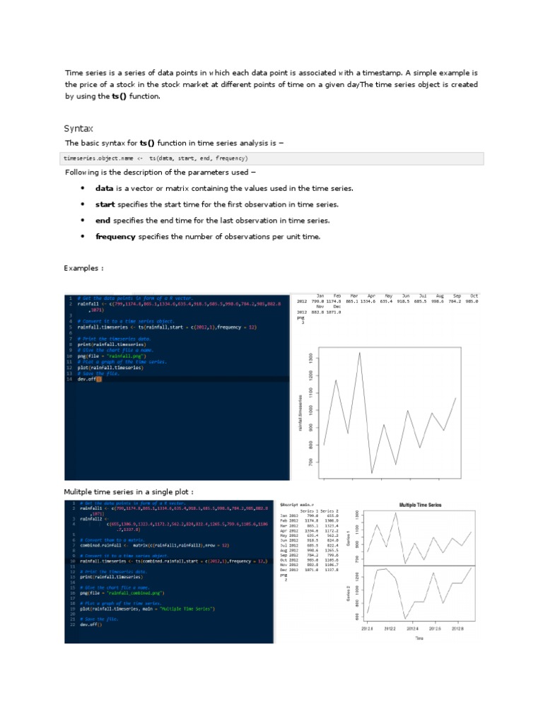 Time Sereis in R | Download Free PDF | Seasonality | Linear Trend ...