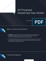 All Purpose Desalined Sea Water: "Again, A Life From Sea."