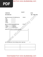 CBSE Class 7 Computer Science Question Paper Set A - 0