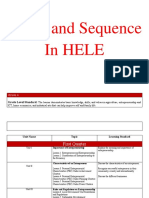 Scope and Sequence in HELE