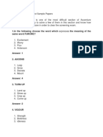 Accenture Aptitude Test Sample Papers