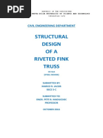 Structural Design OFA Riveted Fink Truss: Civil Engineering Department