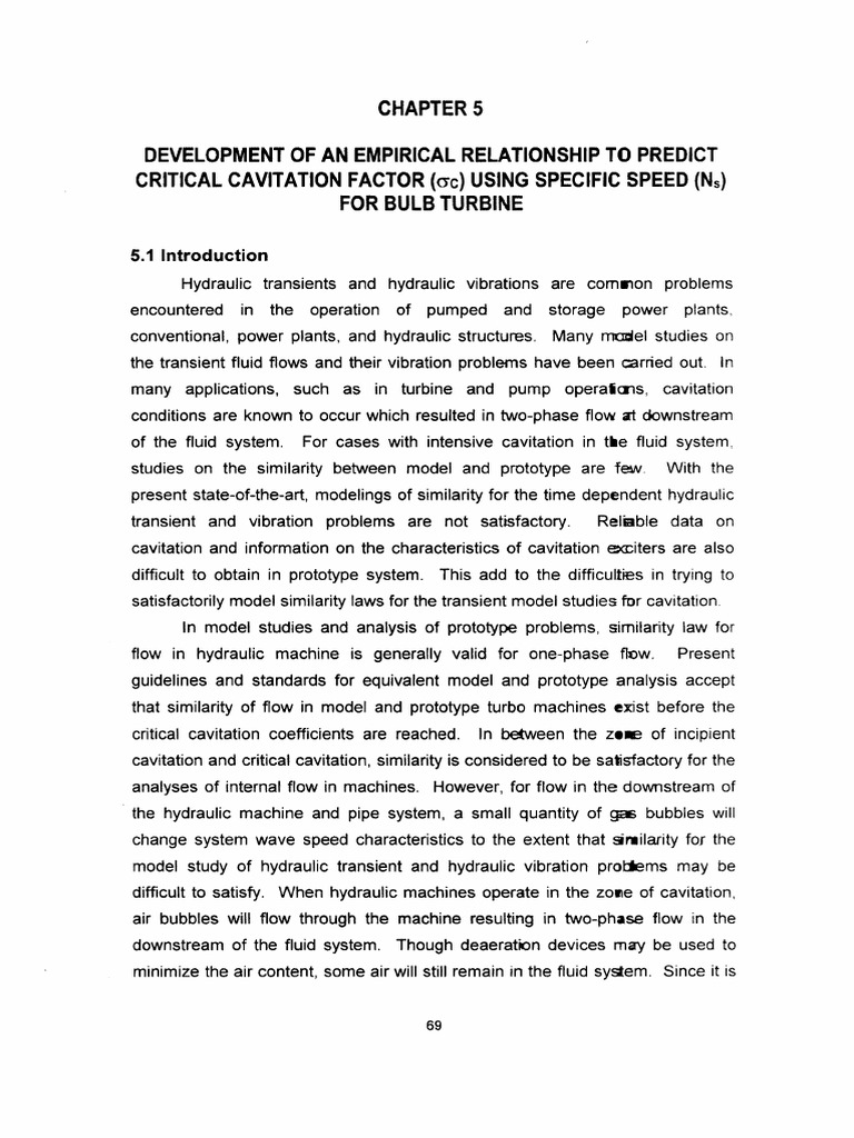 Cavitation Prediction for Bulb Turbines | PDF | Fluid Mechanics ...