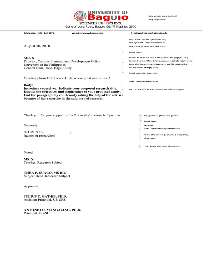 Template Letter For Research Adviser | PDF | Written Communication ...