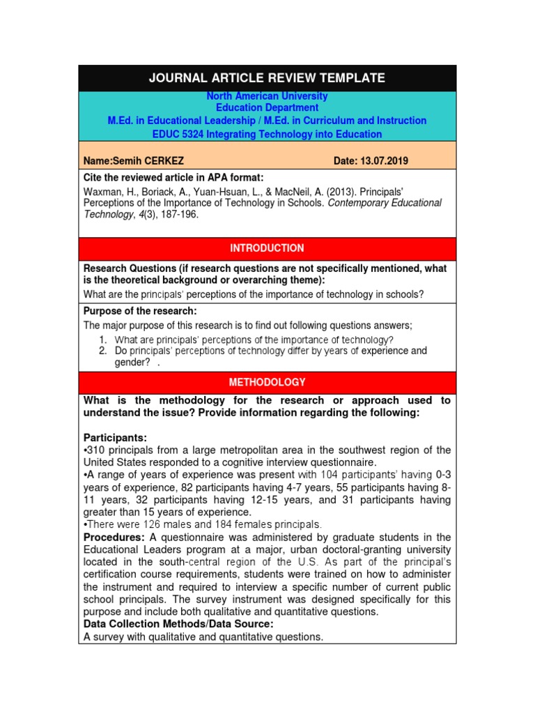 Educ 5324-Article Review | PDF | Survey Methodology | Qualitative Research