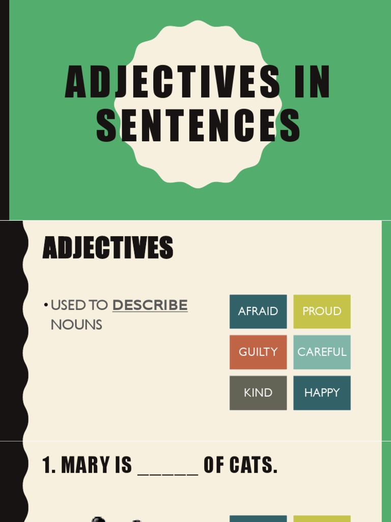 Adjectives Usage in Sentences | PDF | Adjective | Languages