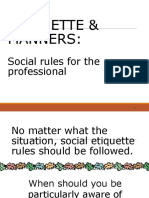 Etiquette & Manners:: Social Rules For The Professional