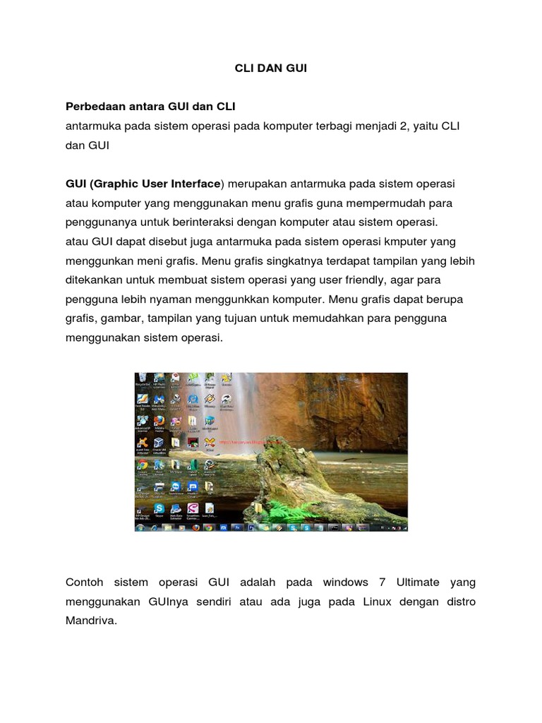 Kelebihan dan Kekurangan GUI vs CLI | PDF