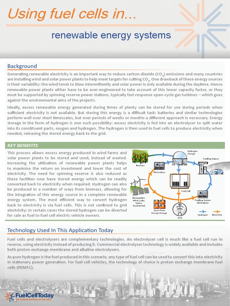 Hydrogen Storage for Renewable Energy | PDF | Fuel Cell | Renewable Energy