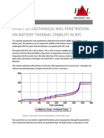 Application Note - Effect of Mechanical Nail Penetration On Battery Thermal Stability