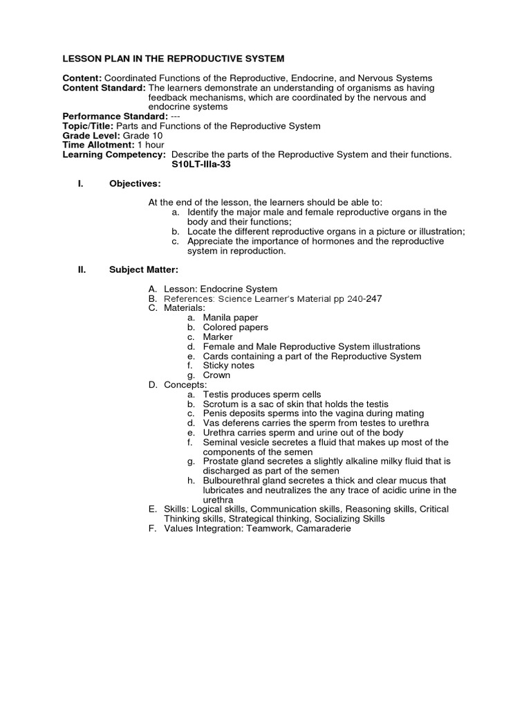 Reproductive System Part 1 Reproductive System Sexual Reproduction
