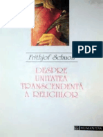 Frithjof Schuon - Despre Unitatea Transcendenta A Religiilor PDF