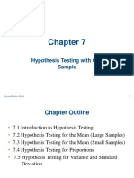 Hypothesis Testing Chapter 7 - 1 - 7 - 4