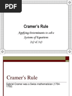 Cramer's Rule: Applying Determinants To Solve Systems of Equations 2x2 & 3x3