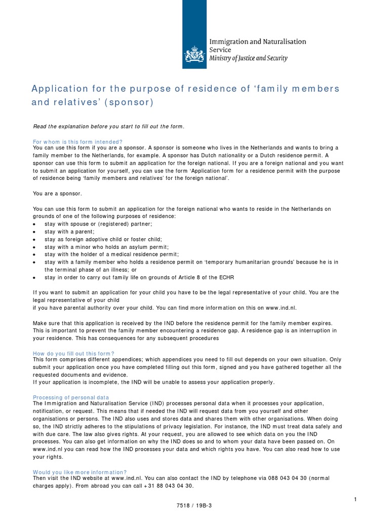 IND Application for Family Residence | PDF | Identity Document | Passport