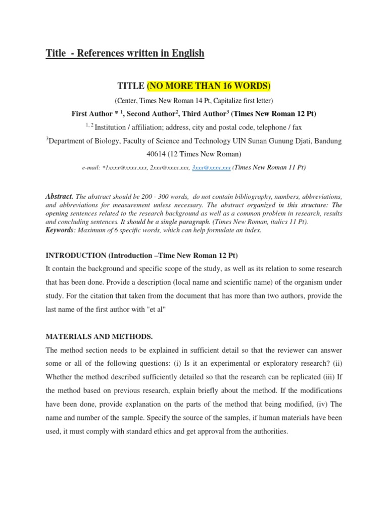 Guidelines for Academic Manuscript Structure | PDF | Citation