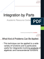 Integration by Parts: Academic Resource Center