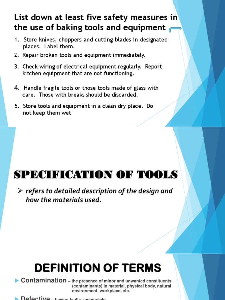 Specification Of Tools 4th Observation Pdf Knife Spoon