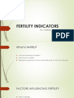 Fertility Indicators: - Dr. V. Gowtham