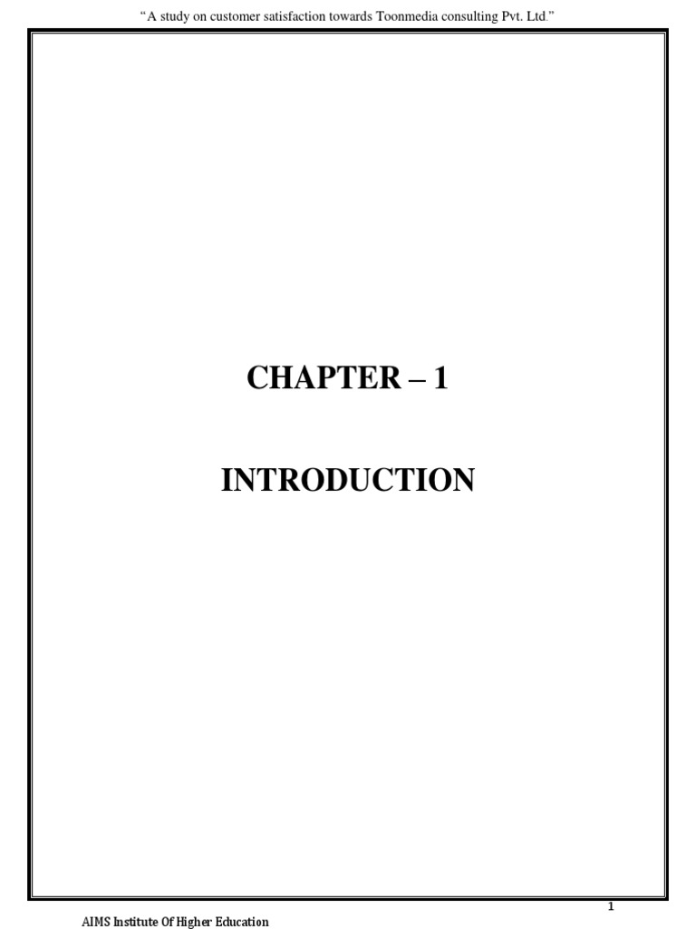 Chapter - 1: 1 AIMS Institute of Higher Education | PDF | Customer ...