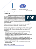 Accreditation Auditing Practices Group Guidance On:: Auditing A CAB's Conformity To ISO/IEC 17021-1 Clause 5.2.3