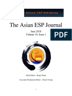 The Asian ESP Journal: June 2018 Volume 14, Issue 1