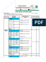 SBM Scoring Matrix Blank