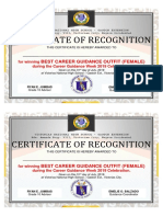Certificate Best Career Outfit